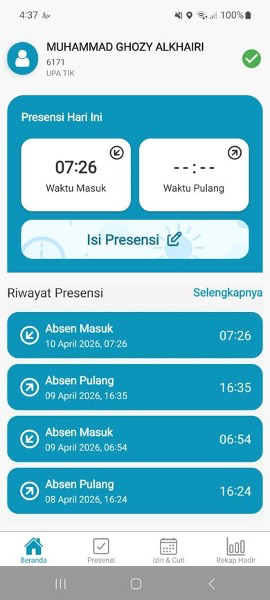 Dashboard SIHADIR Android
